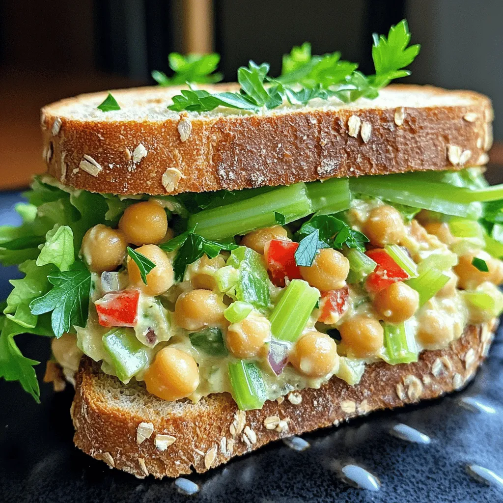 Chickpea Salad Sandwich Flavorful and Healthy Meal