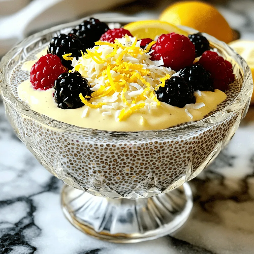 Lemon Cream Chia Pudding Refreshing Healthy Snack