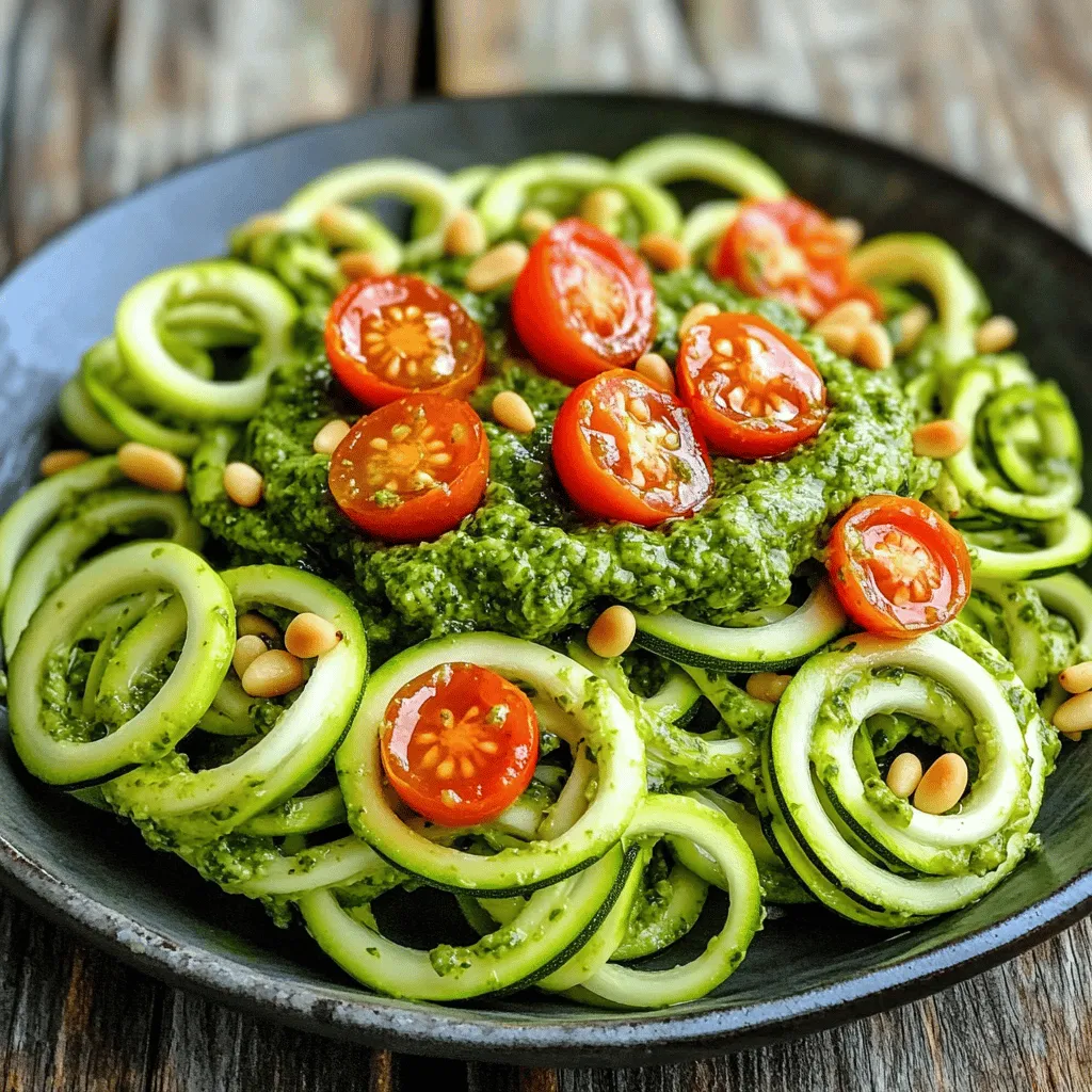 Zucchini Noodles with Pesto Fresh and Flavorful Dish