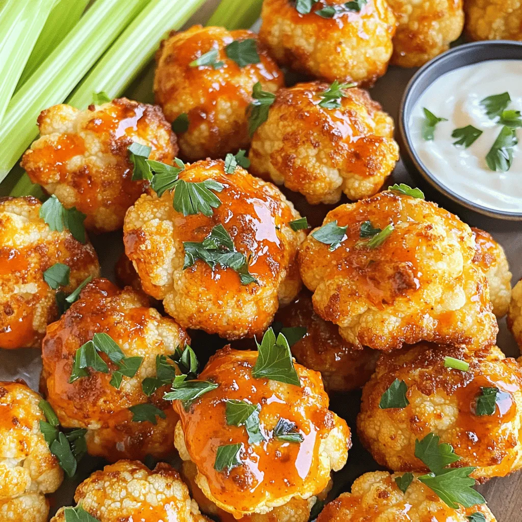 Buffalo Cauliflower Bites Crispy and Flavorful Snack