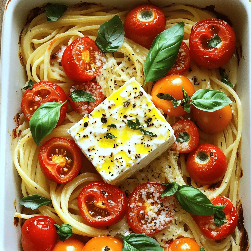 Baked Feta Pasta with Cherry Tomatoes Delightful Recipe