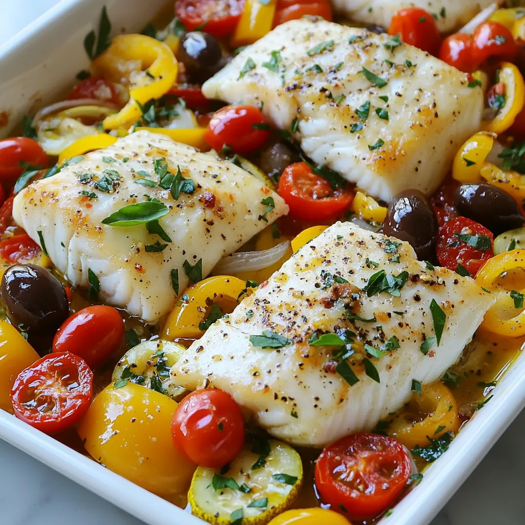 One-Pan Mediterranean Baked Fish Easy and Tasty Meal