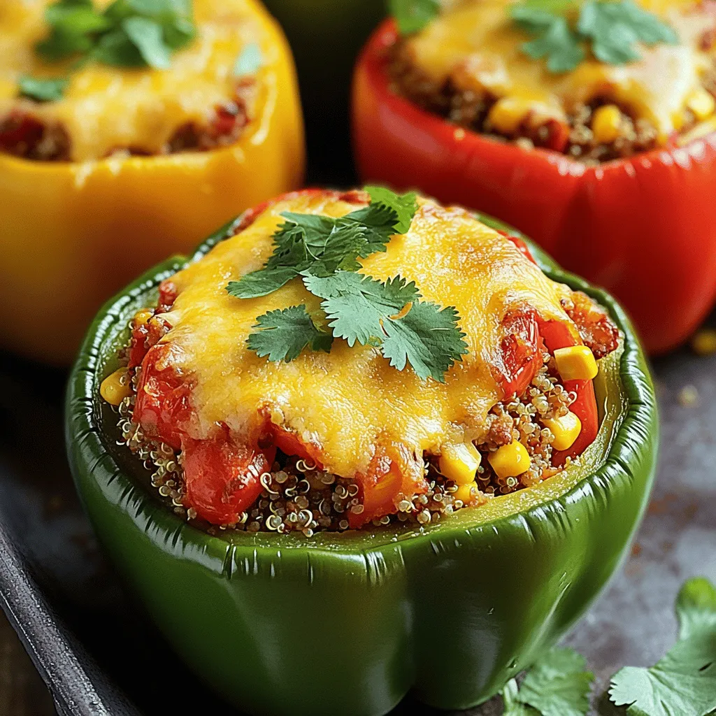 Stuffed Bell Peppers with Ground Turkey Easy Recipe