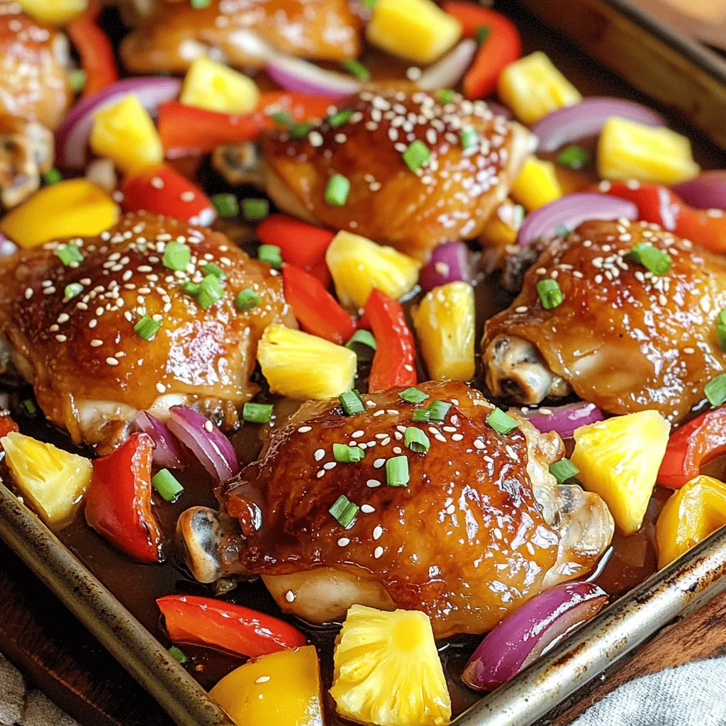 Teriyaki Chicken Pineapple Sheet Pan Quick and Tasty