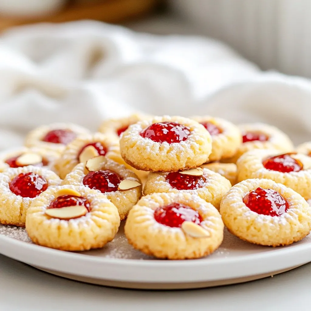 Raspberry Almond Thumbprint Cookies Irresistible Treat