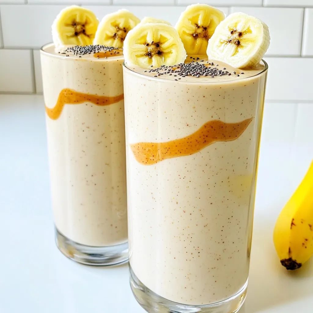 Protein Peanut Butter Banana Smoothie Delicious Recipe