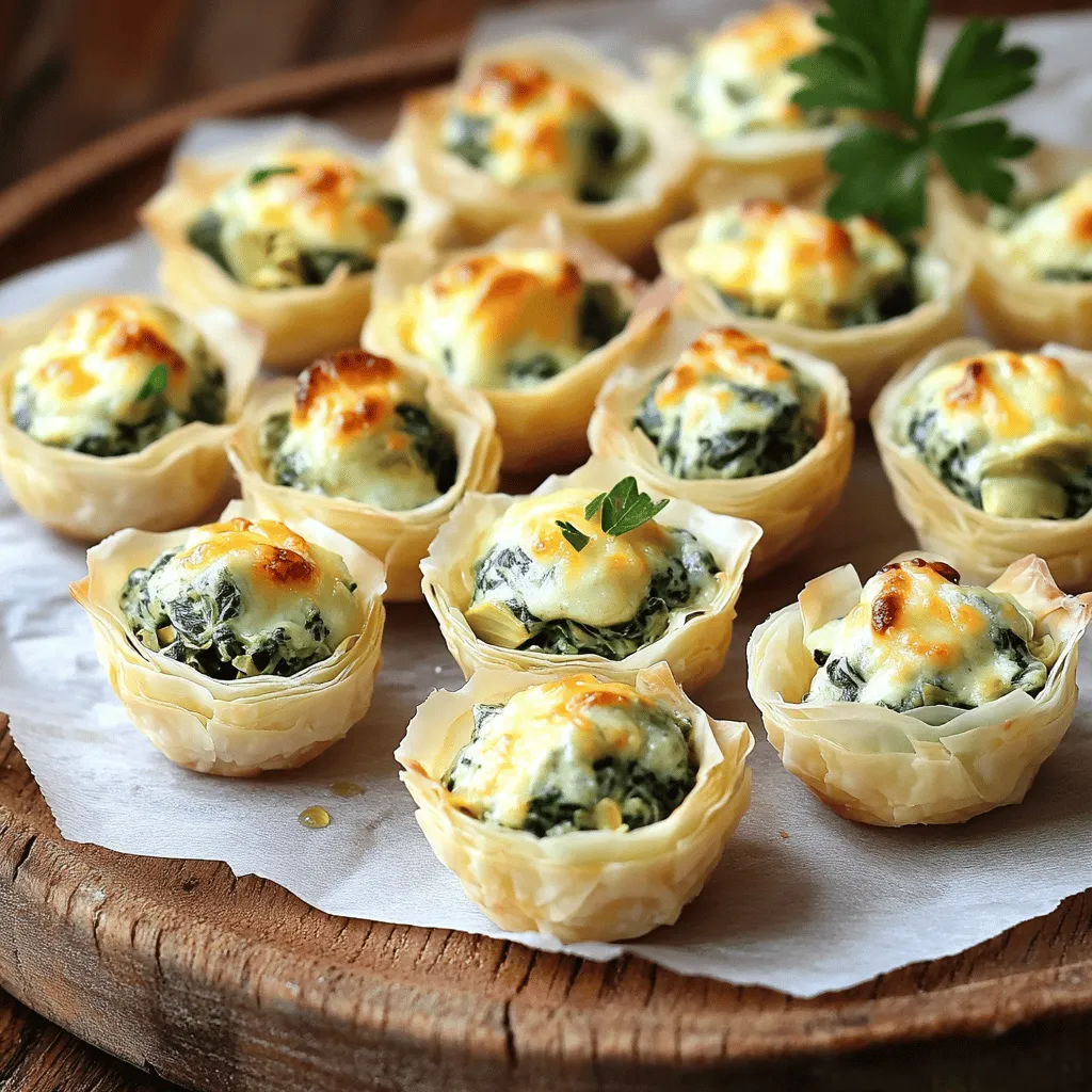 To make tasty Spinach Artichoke Dip Bites, you need some simple ingredients. Here’s a list of what you will need: