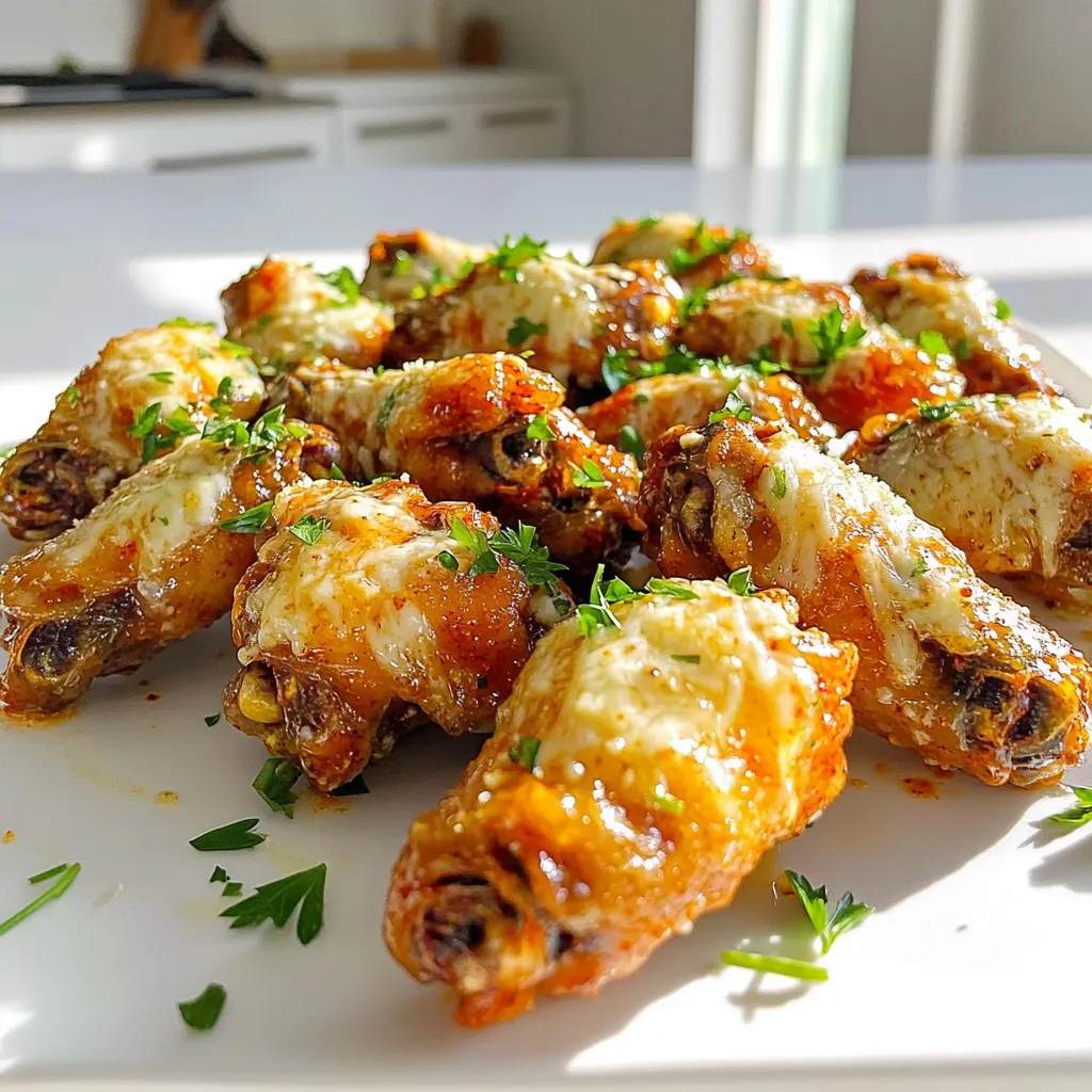 Air Fryer Spicy Garlic Parmesan Wings Crispy Delight