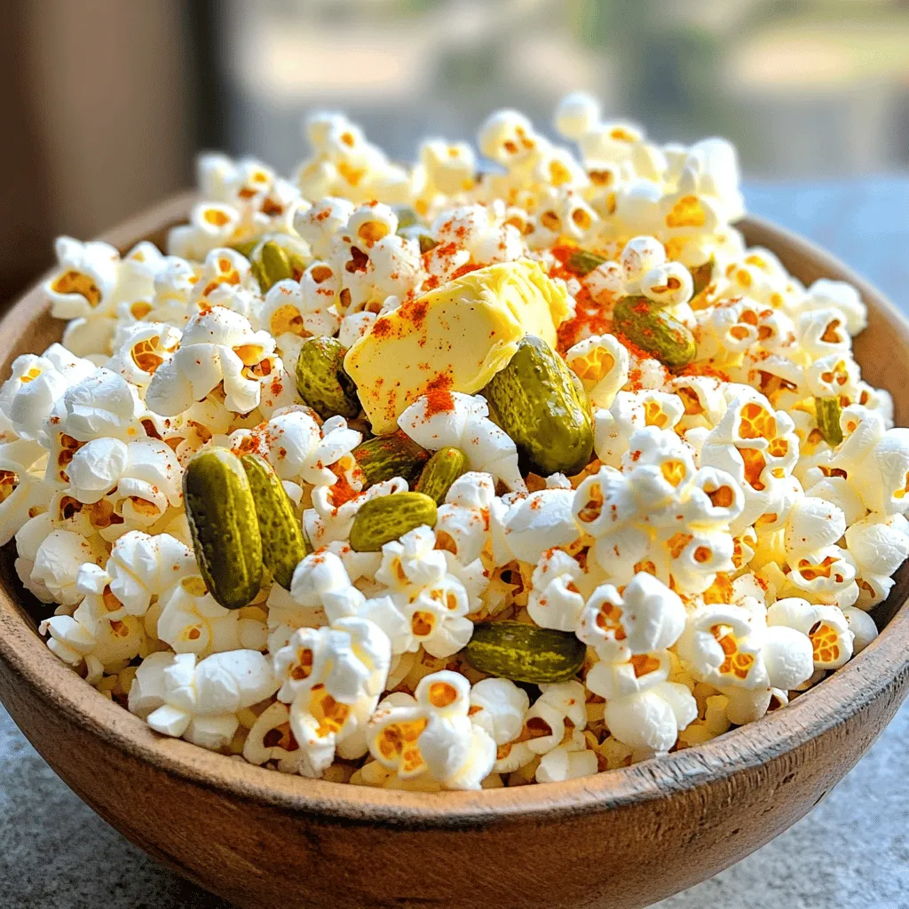 Sweet Heat Pickle Popcorn Bold Flavor for Snack Time