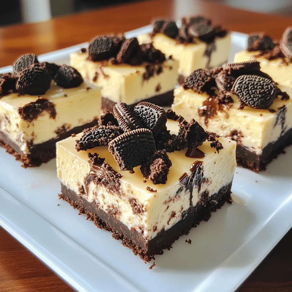 No Bake Oreo Cheesecake Bars Easy and Delicious Treat