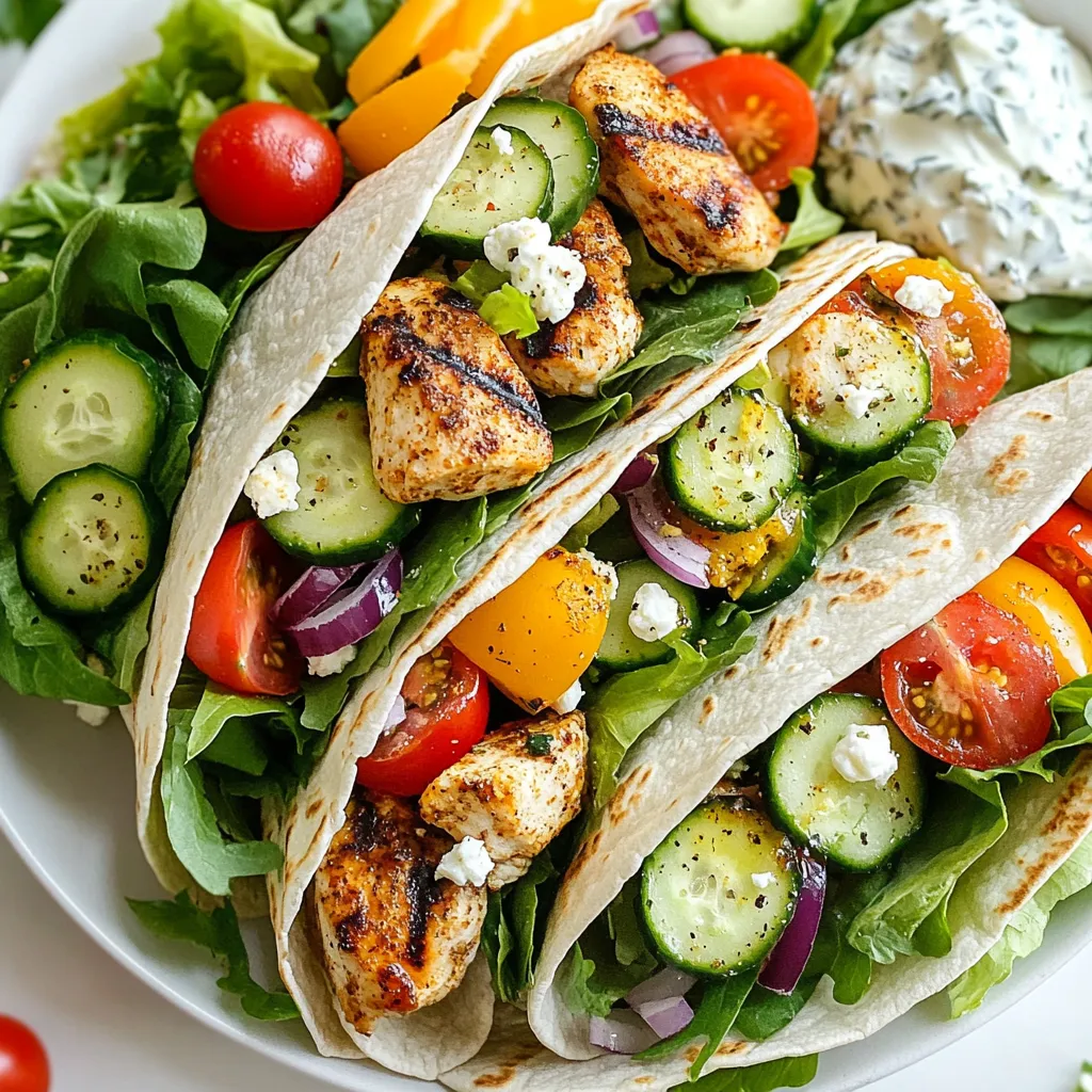 Mediterranean Chicken Wraps Tasty and Easy Meal