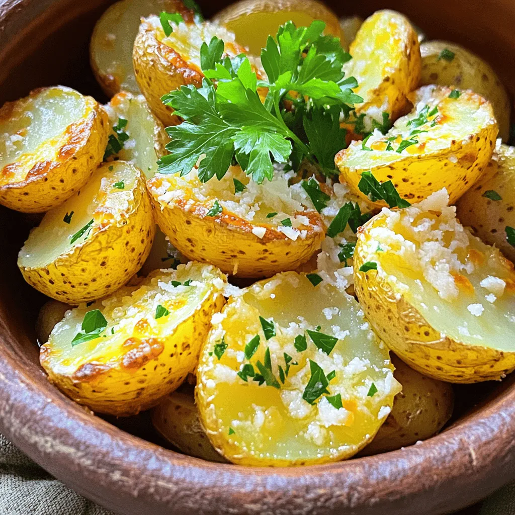 Garlic Parmesan Roasted Potatoes Crispy and Tasty Dish