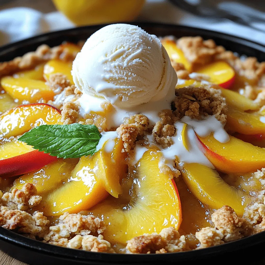 Peach Crumble Dessert Simple and Tasty Delight