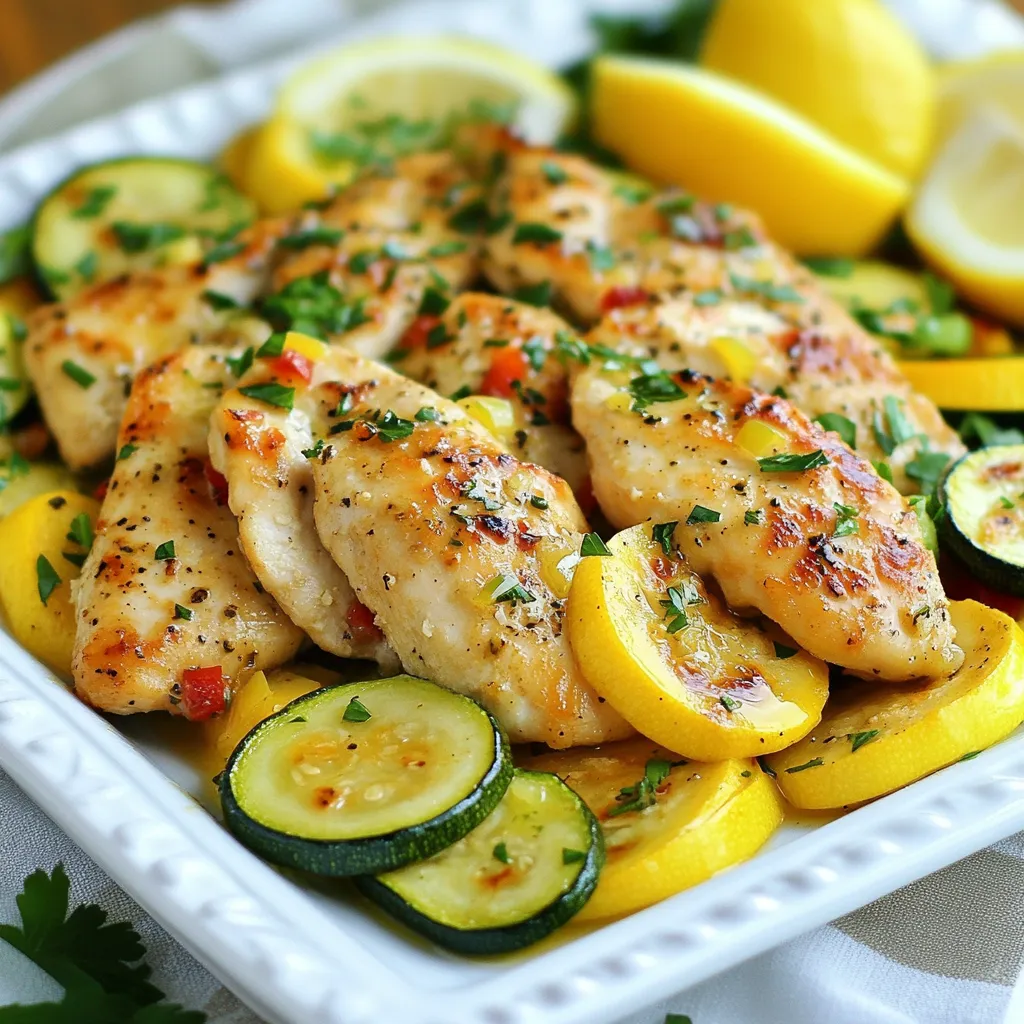 Satisfying Chicken Breast with Zucchini and Squash Meal
