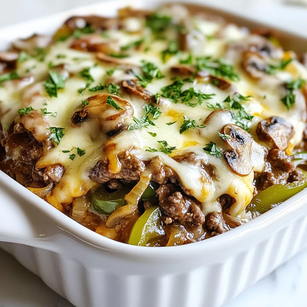 Keto Philly Cheesesteak Casserole Flavorful and Easy