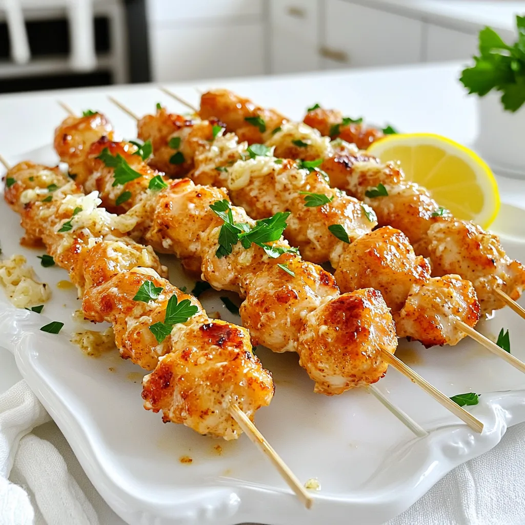 Garlic Parmesan Chicken Skewers Flavorful and Easy Recipe