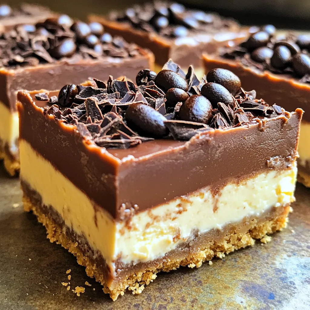 No-Bake Mocha Espresso Cheesecake Bars Delight