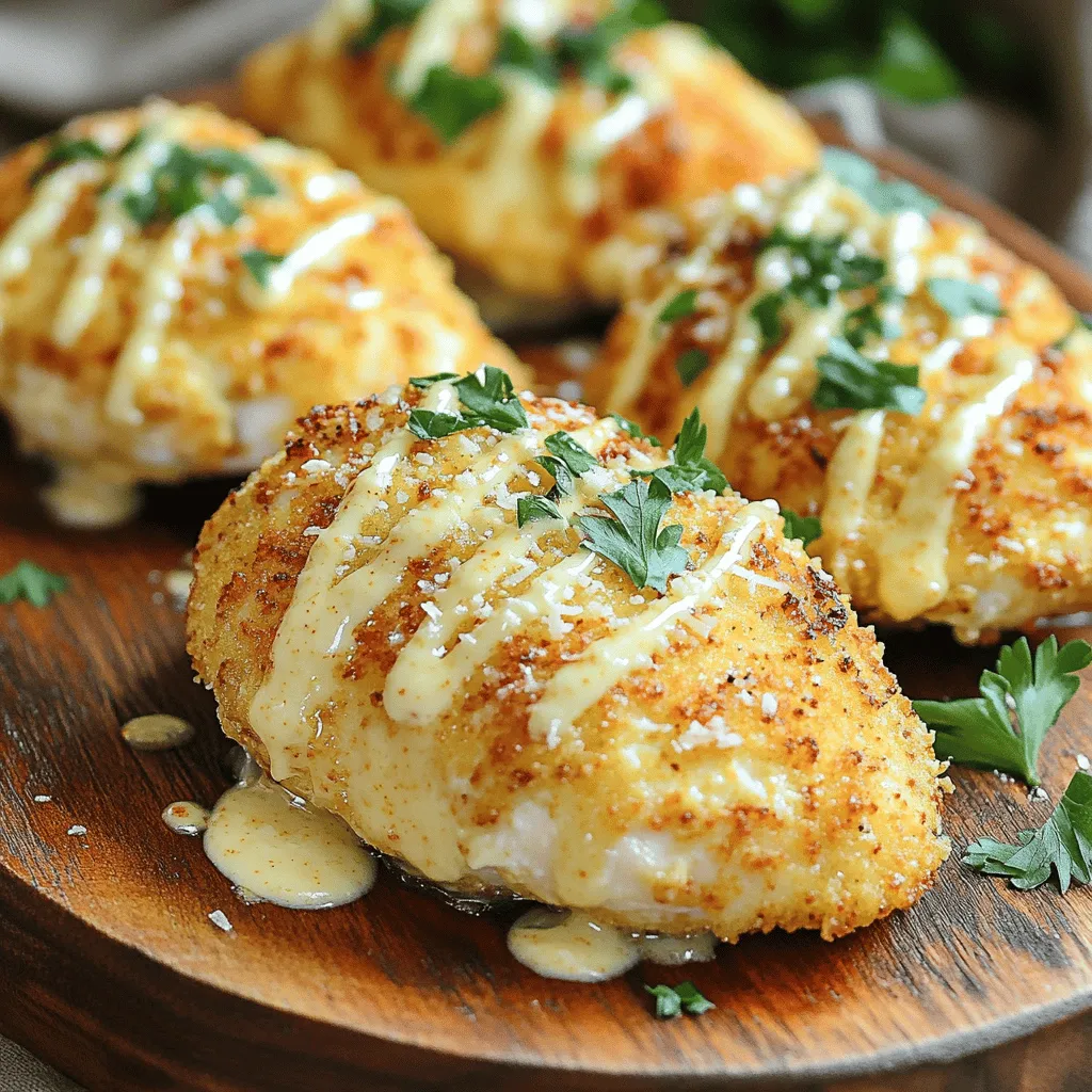 Crispy Parmesan Chicken with Garlic Sauce Delight