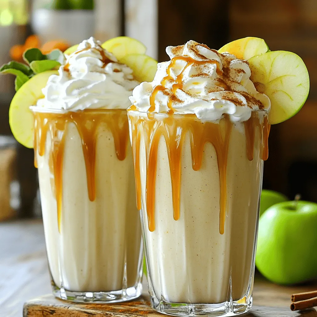 Caramel Apple Pie Smoothie Delicious Fall Flavor Treat