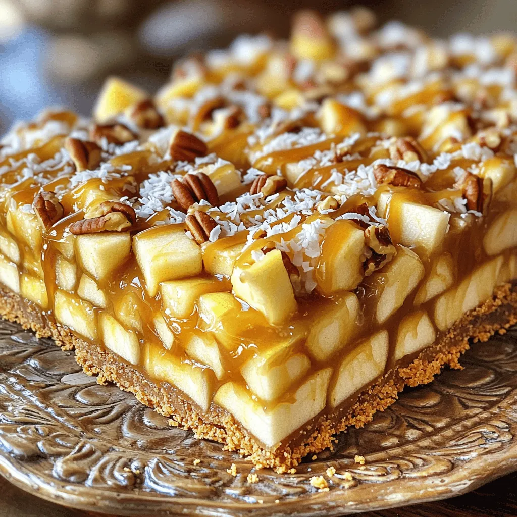 No-Bake Caramel Apple Pie Bars Easy and Tasty Treat