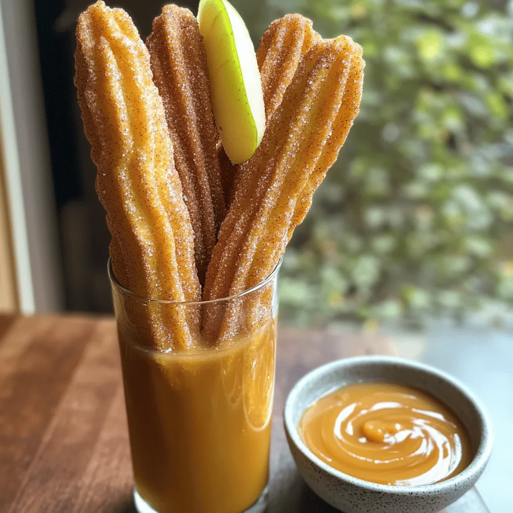 Apple Cider Churros with Caramel Dip Delight
