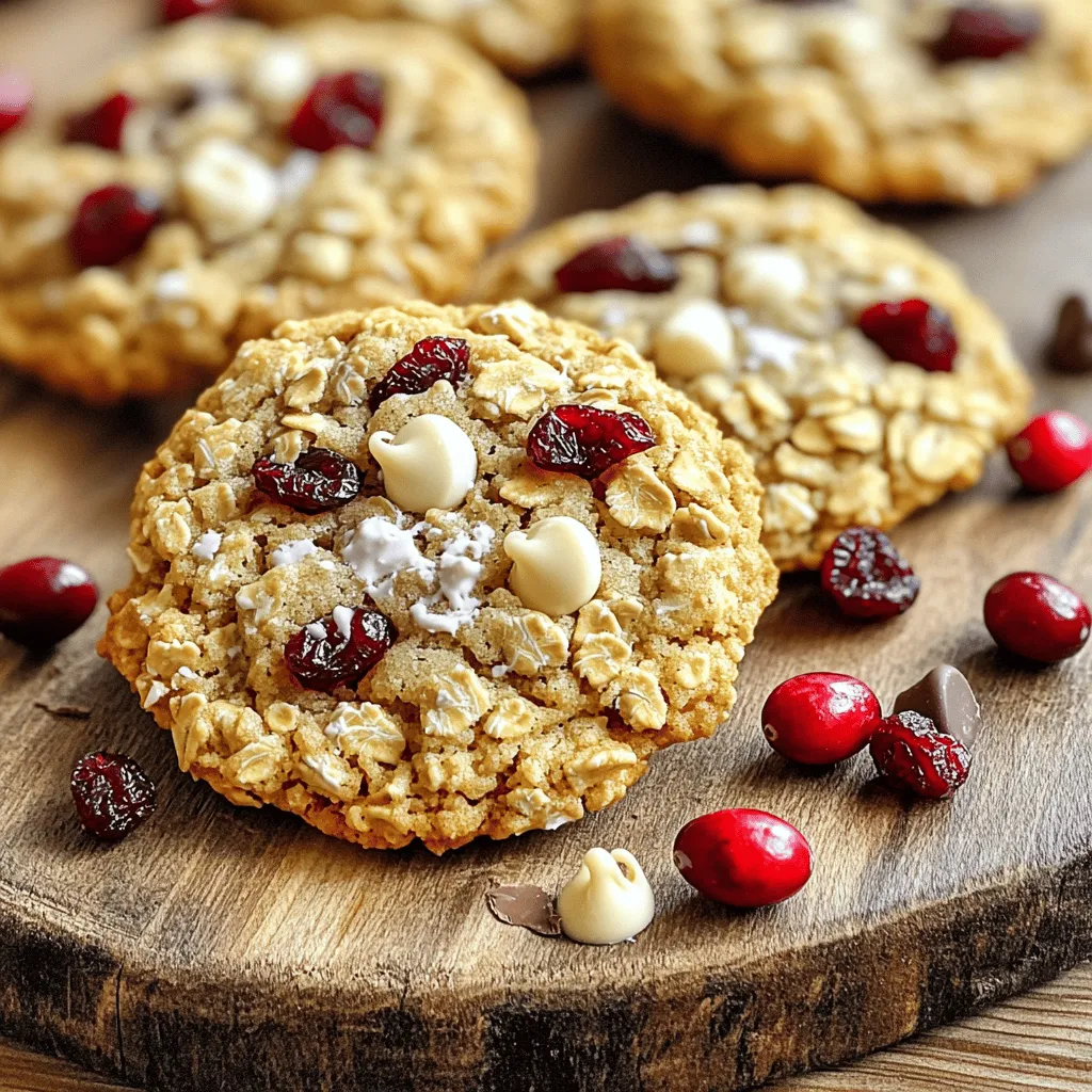 Cranberry White Chocolate Oatmeal Cookies Delightful Treat