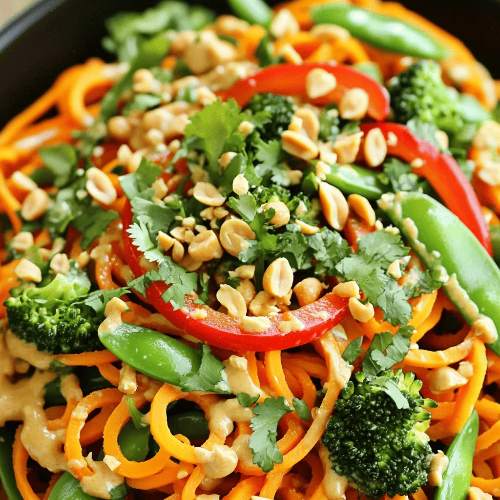 Thai Peanut Sweet Potato Noodle Stir Fry Recipe