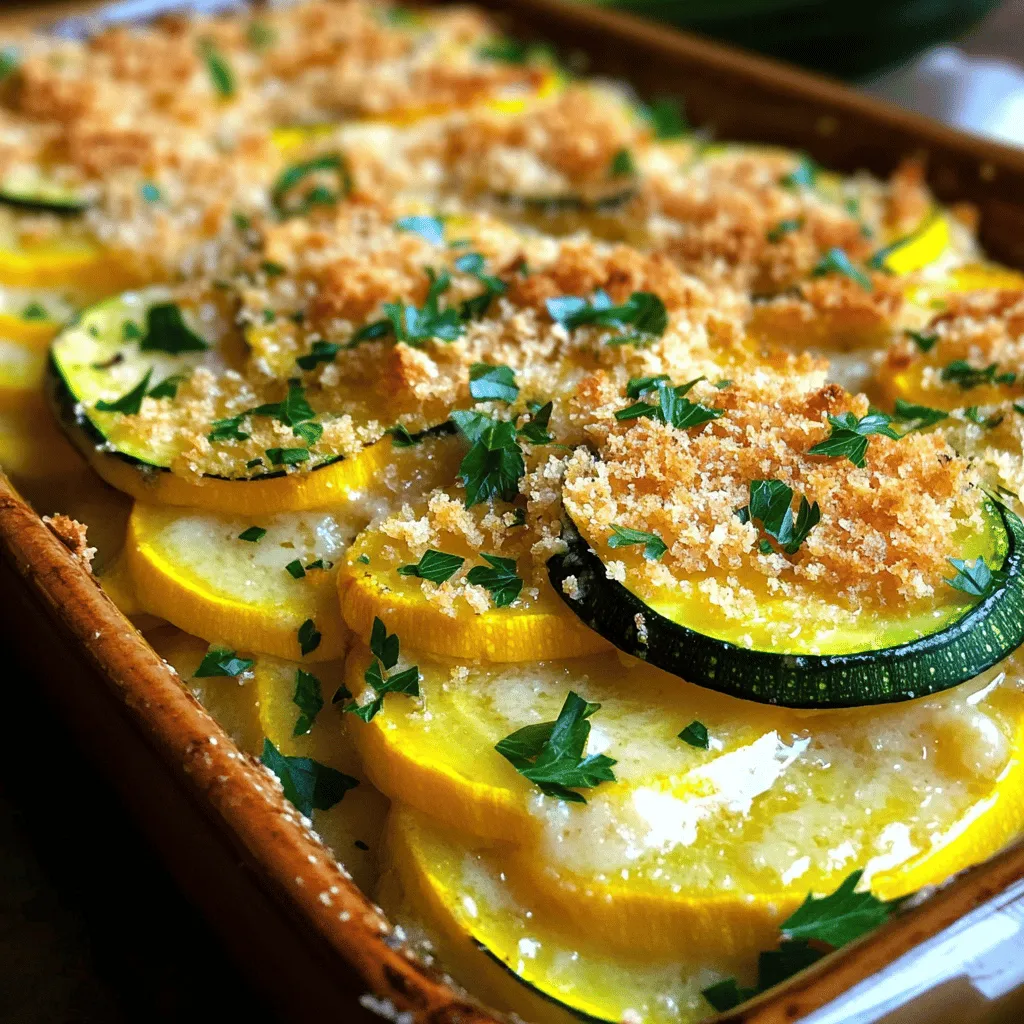 Zucchini Gratin with Yellow Squash Savory and Simple