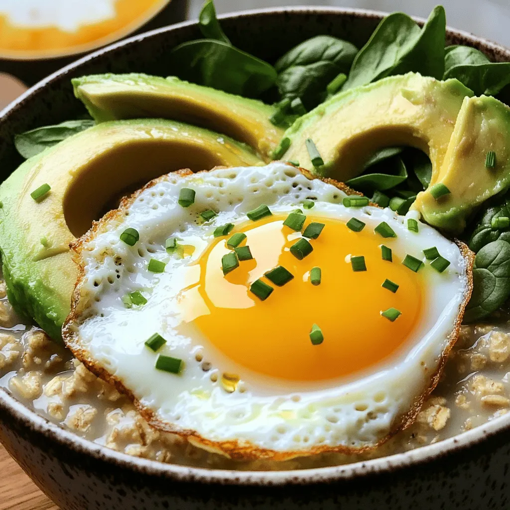 Savory Oatmeal with Fried Egg Quick Flavor Boost