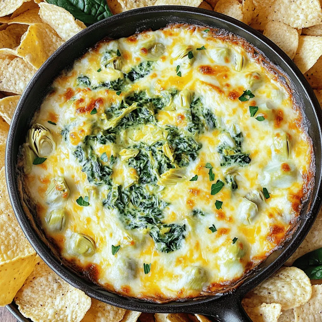 Cheesy Spinach Artichoke Dip Skillet Delight Recipe