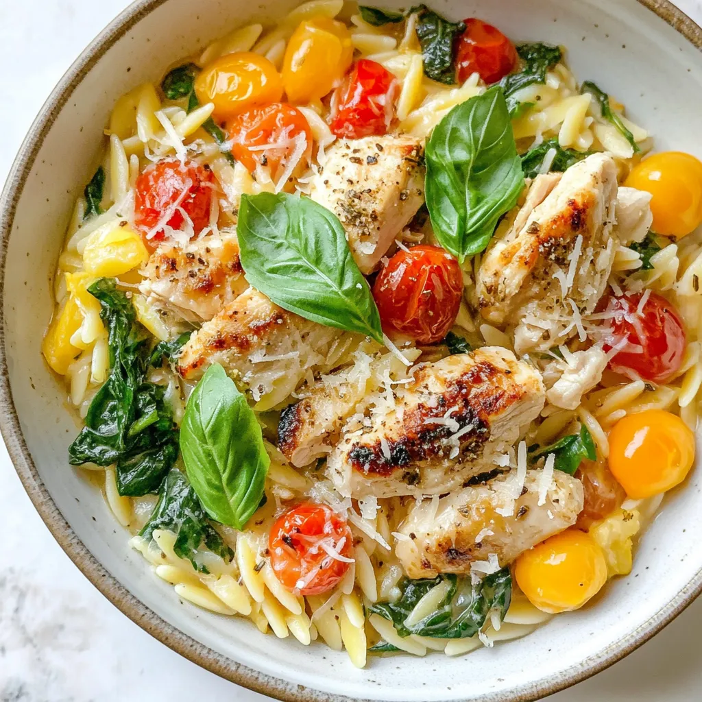Creamy Tuscan Chicken Orzo Flavorful Dinner Delight
