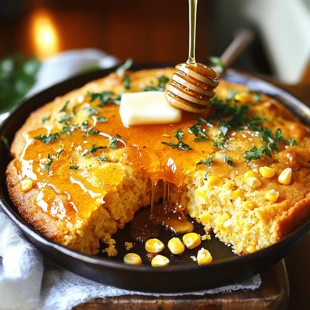 Honey Butter Skillet Cornbread Warm and Tasty Treat