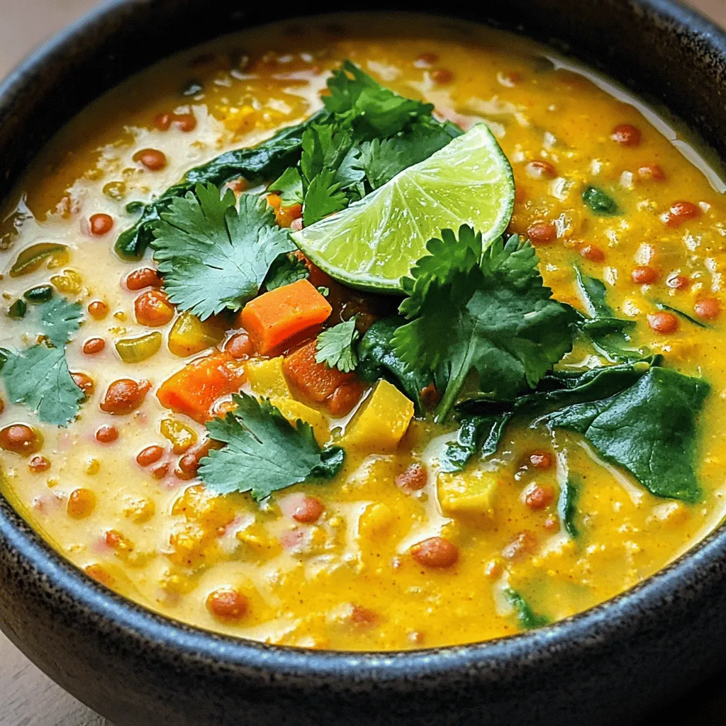 Coconut Curry Lentil Soup Flavorful and Healthy Dish