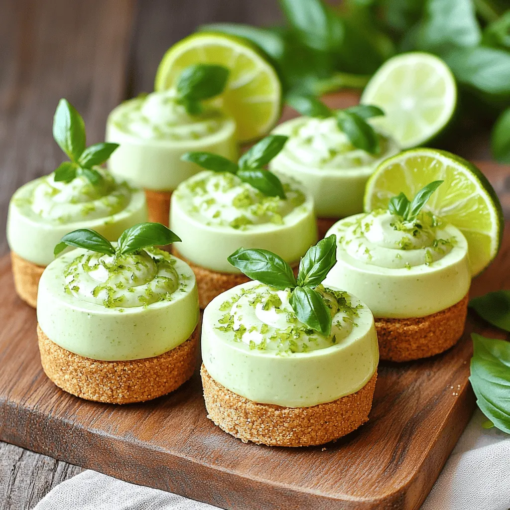 No Bake Basil Lime Cheesecake Cups Delightful Treat