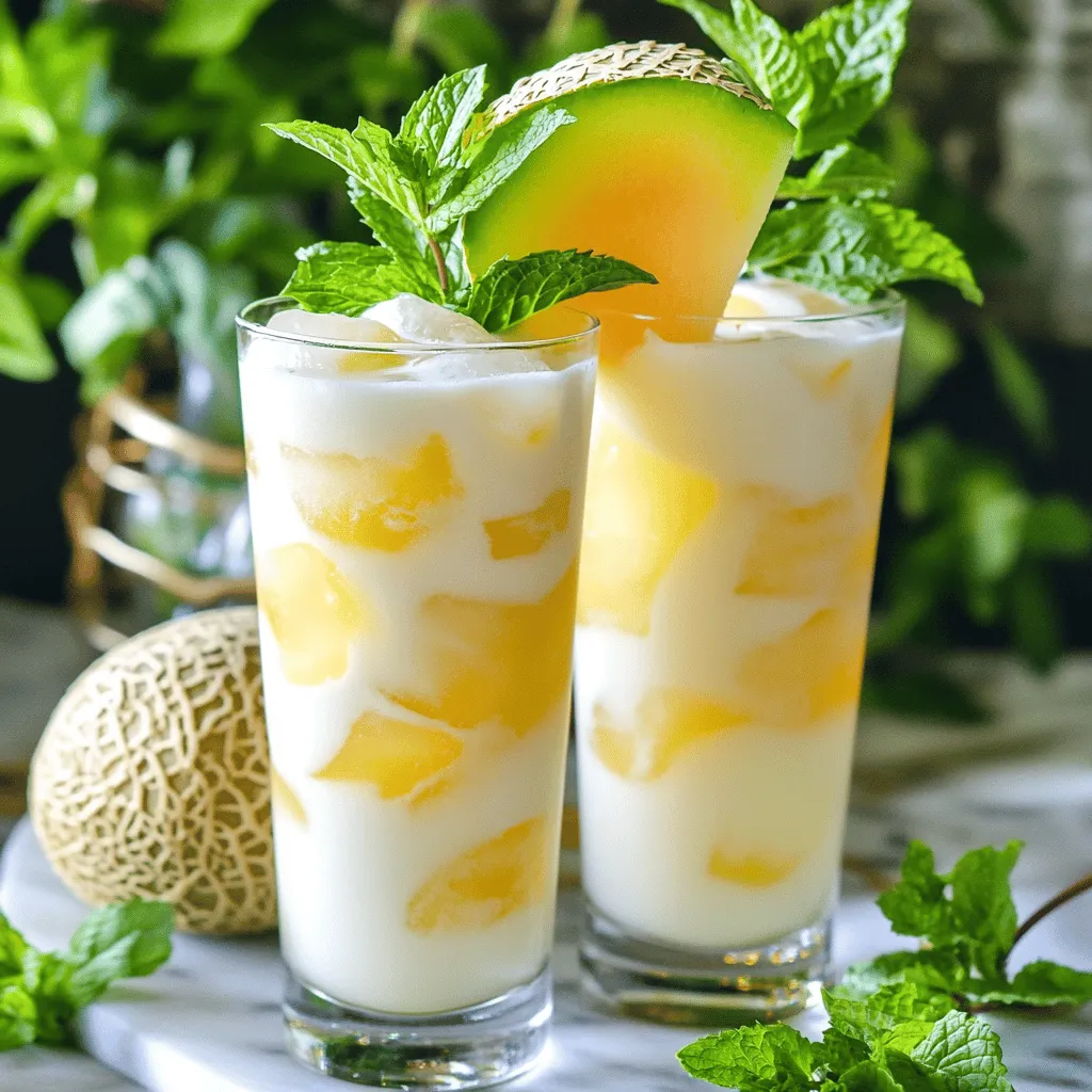 Honeydew Mint Milk Tea Refreshing Summer Drink Recipe