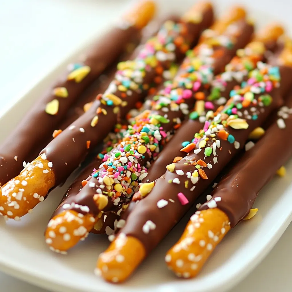 Chocolate Dipped Pretzel Rods Simple and Fun Treat
