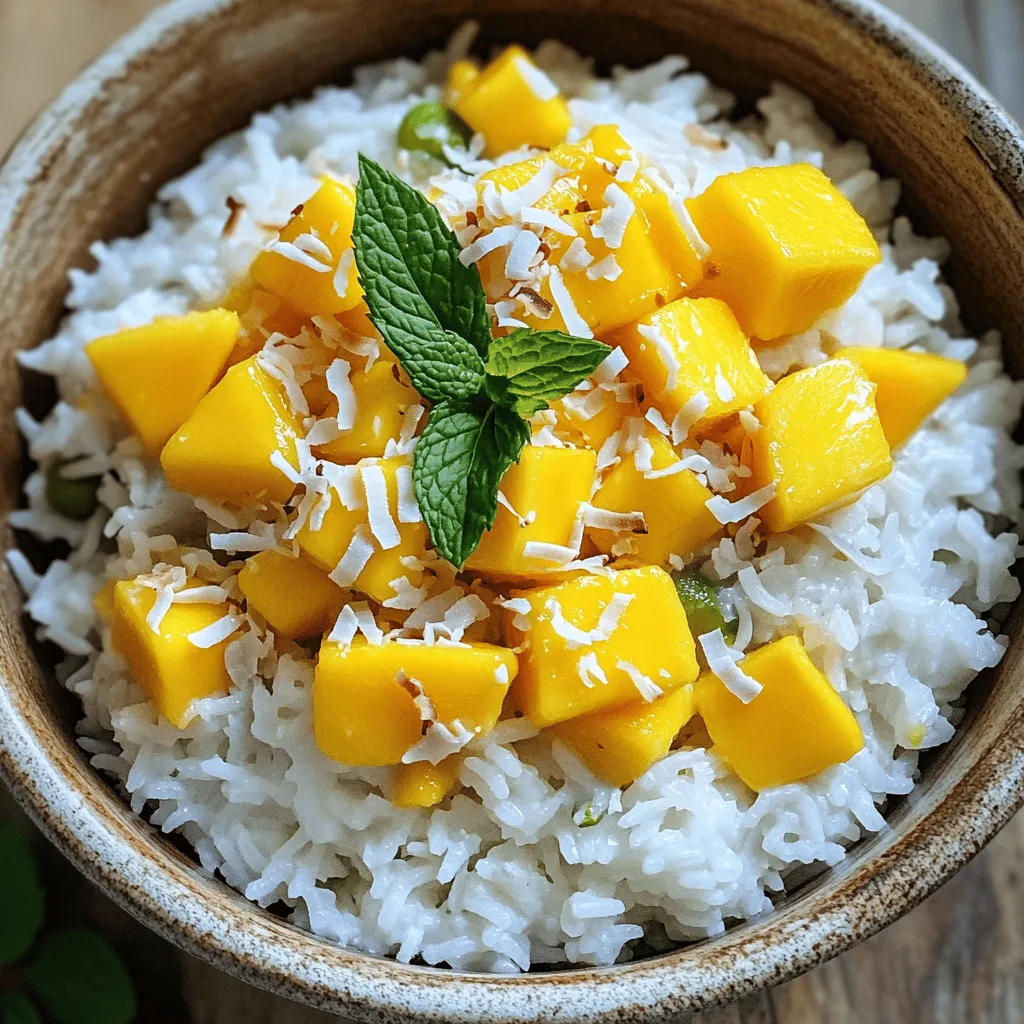 Coconut Rice with Mango Delightful Tropical Dish