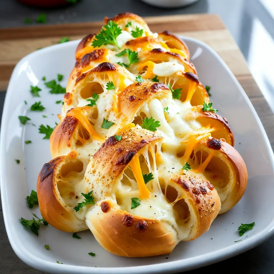 Cheesy Pull-Apart Christmas Tree Bread Delight