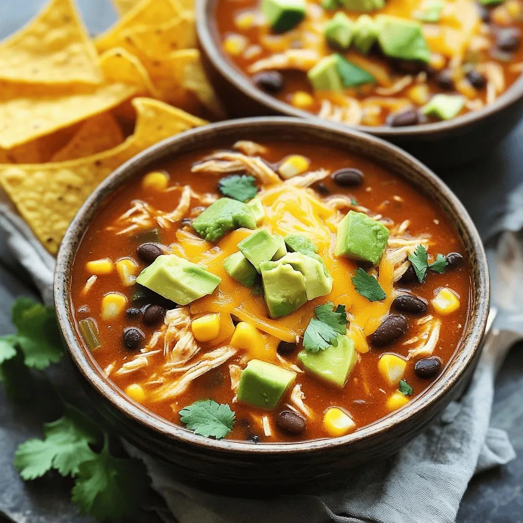 Slow Cooker Chicken Enchilada Soup Flavorful Delight
