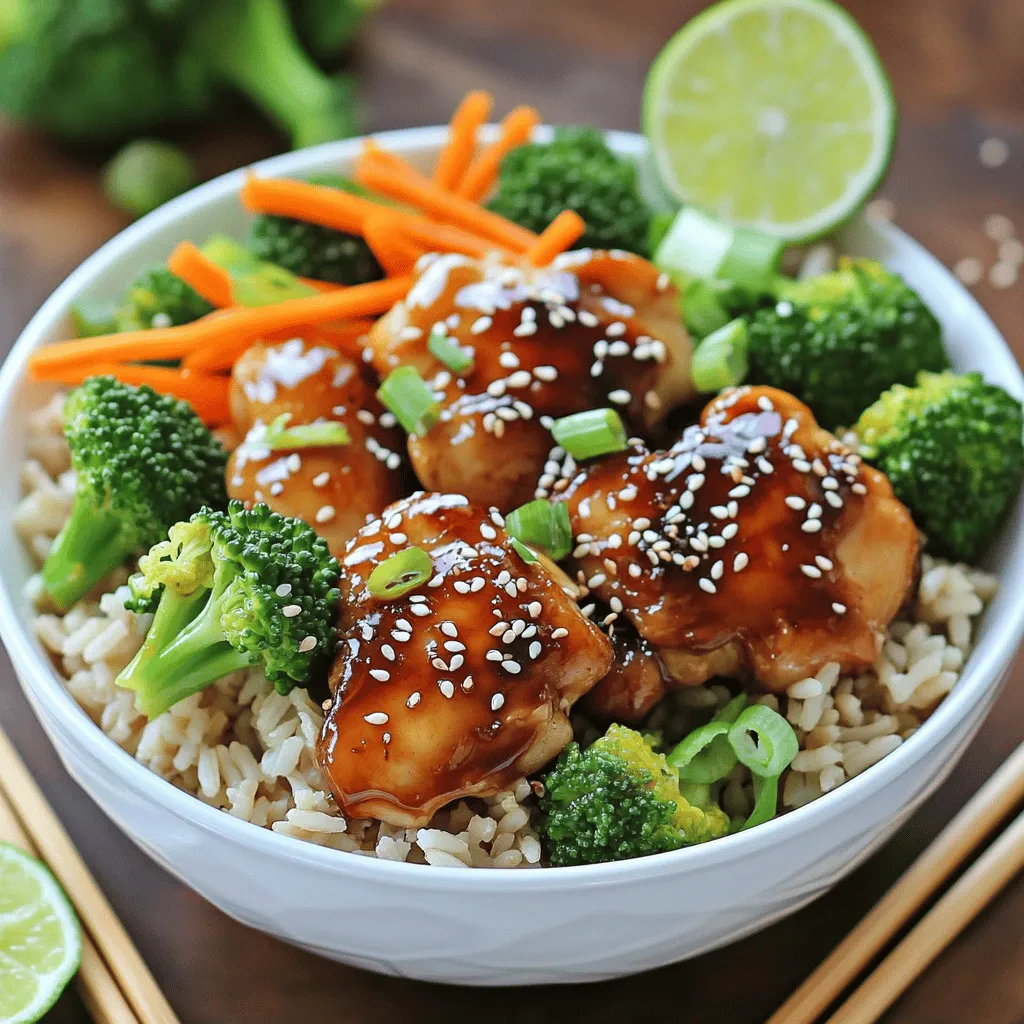 Teriyaki Chicken Bowls with Rice Delicious Dinner Idea
