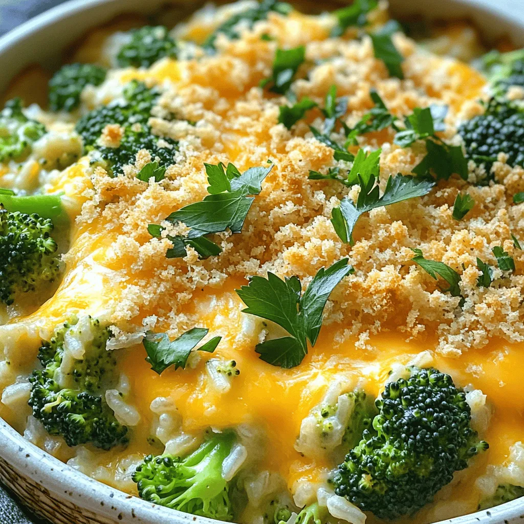 One-Pot Cheesy Broccoli Rice Casserole Delight