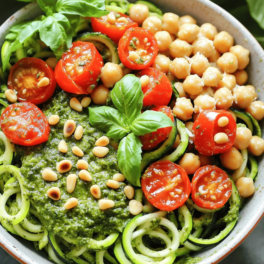 Easy Pesto Zoodle Bowl Flavorful and Healthy Meal