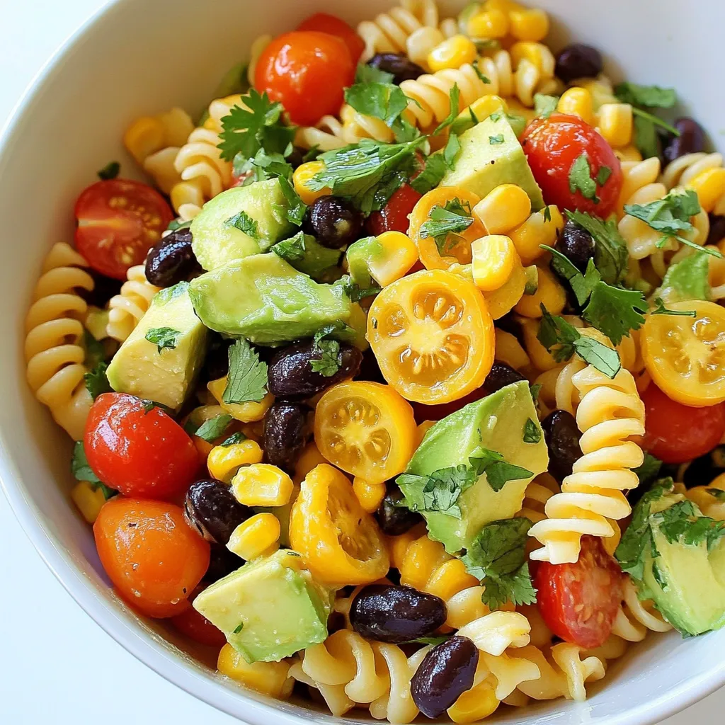 Mexican Cold Pasta Salad Fresh and Flavorful Dish