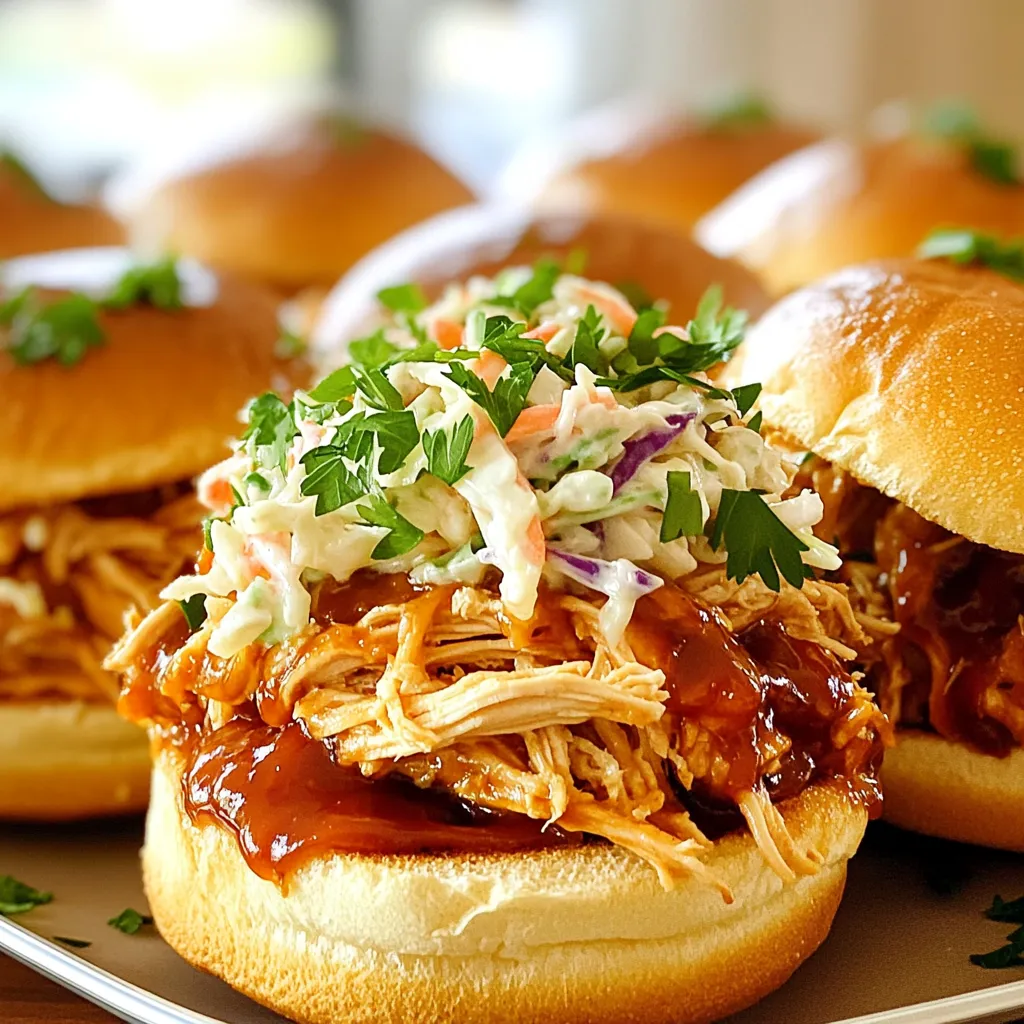 Slow Cooker Pulled Chicken Sliders Tasty Easy Recipe