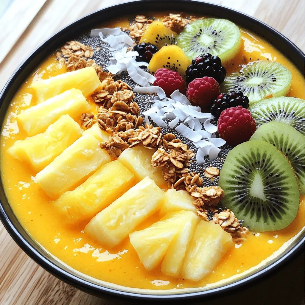 Tropical Pineapple Smoothie Bowl Fresh and Flavorful