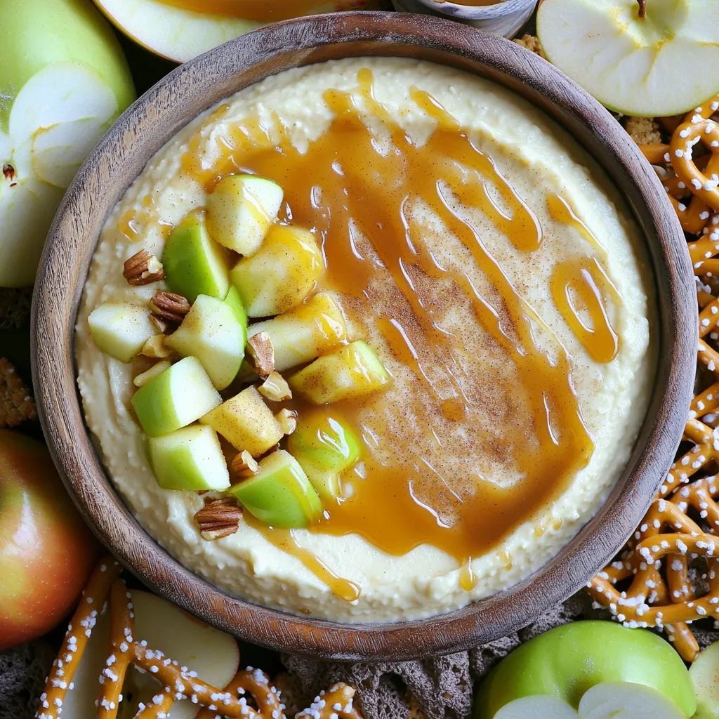 Salted Caramel Apple Cheesecake Dip Delight