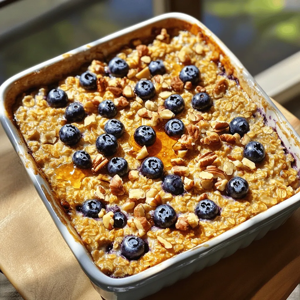 Blueberry Oatmeal Bake Healthy Breakfast Delight