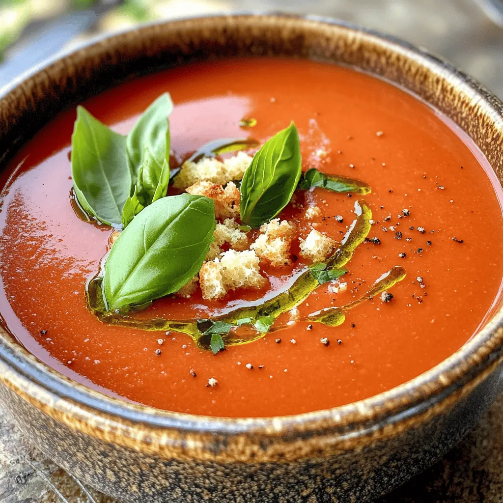 Creamy Tomato Basil Soup Flavorful Comfort Dish