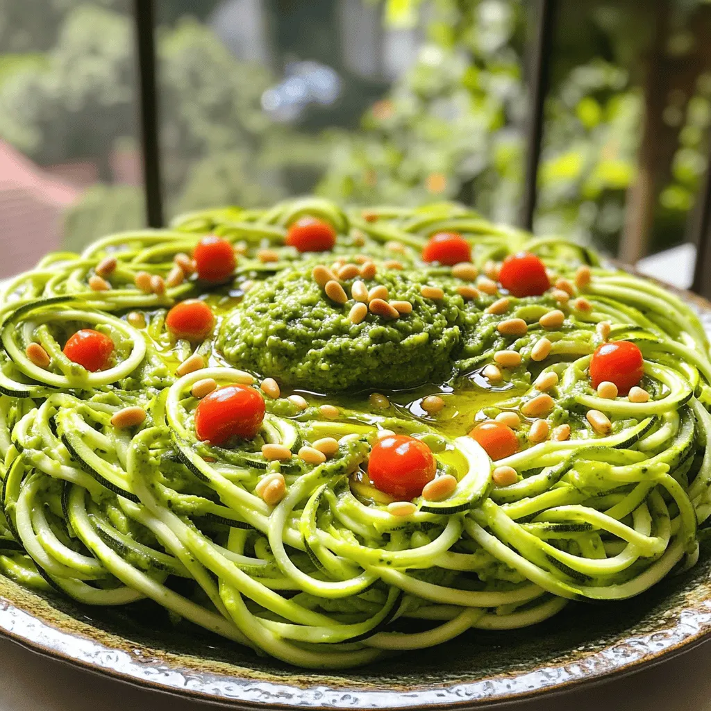 Zucchini Noodles with Pesto Satisfying and Fresh Meal