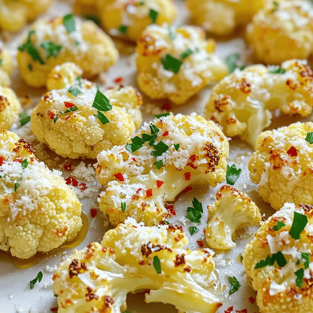 Garlic Parmesan Roasted Cauliflower Tasty Side Dish